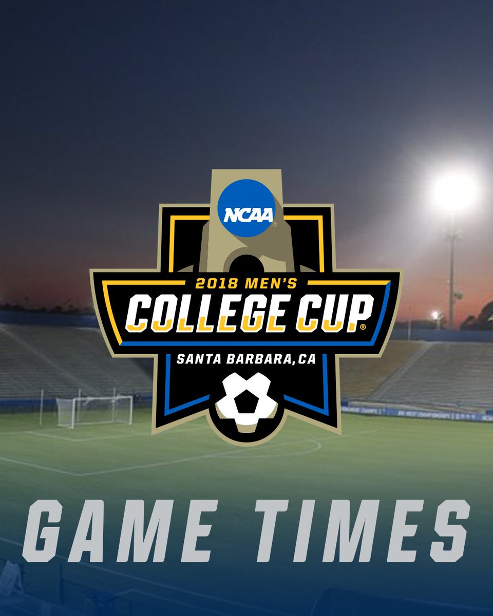 NCAASoccer's tweet photo. 🚨MEN'S COLLEGE CUP GAME TIMES ANNOUNCED🚨
Semifinal 1️⃣ | December 7 | 8 PM ET/5 PM PT
Semifinal 2️⃣ | December 7 | 10:45 PM ET/7:45 PM PT
National Championship 🏆 | December 9 | 8 PM ET/5 PM PT

#NCAASoccer https://t.co/psiWi95CWY