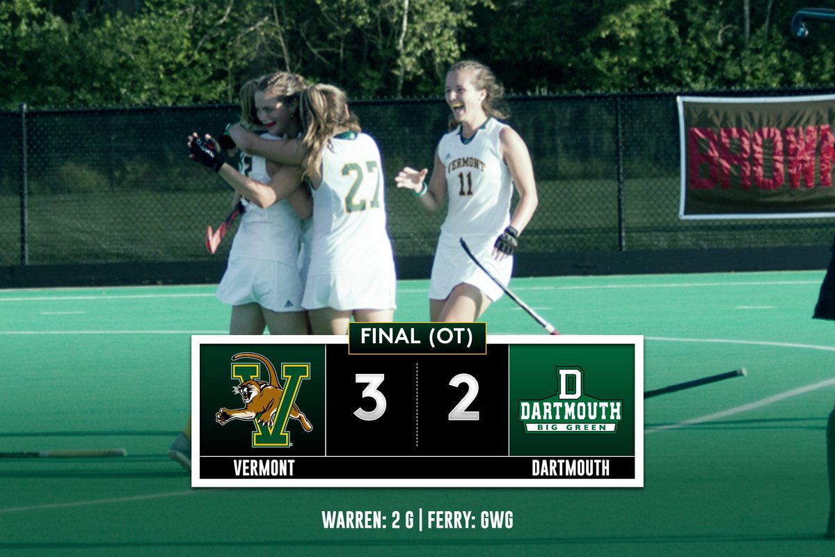 UVMfieldhky's tweet image. #VCATS WIN! Cats take a 3-2 overtime win behind a pair of goals from Landon Warren and a game-winner from Clodagh Ferry! #ThisIsVermont