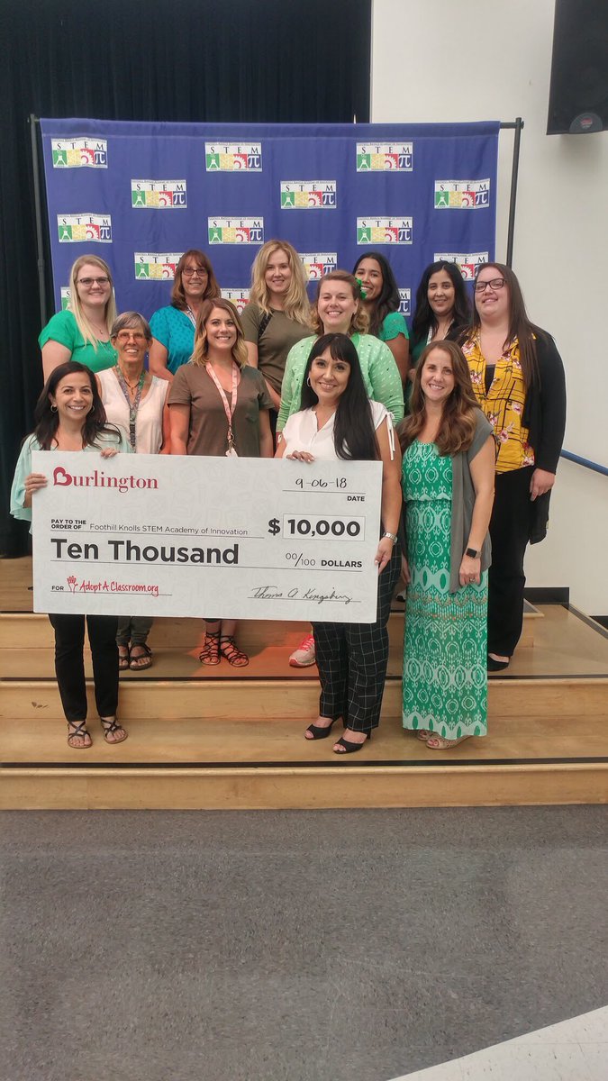 FKSTEM's tweet image. Blessed today with $10,000.00 from Burlington Stores!  Thank you Burlington!  The teachers are so ecstatic. @Burlington #Burlingtonlovesteachers @Adopt_classroom