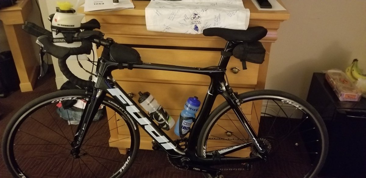 jdietz30's tweet image. Counting the hours... #ironmanmadison 2018. Checked in,  athlete briefing,  final bike ride and tune up,  final run,  healthy dinner,  and now some Ozark before bed!! Thanks to everyone who's got my back for this! Especially my wife,  she rocks!