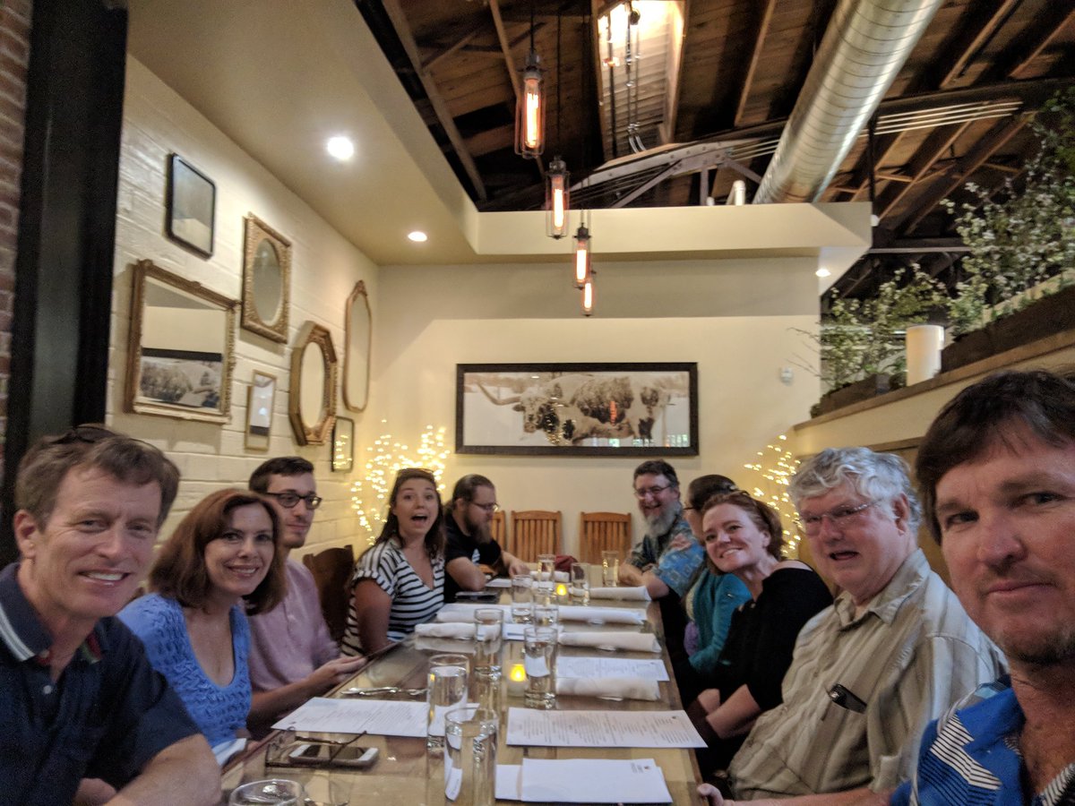 AmyRWinebarger's tweet photo. FURST team dinner! @NASA_Marshall @NASA_Wallops @montanastate #soundingrocketscience #launchin2021 https://t.co/WcujeLEDBn