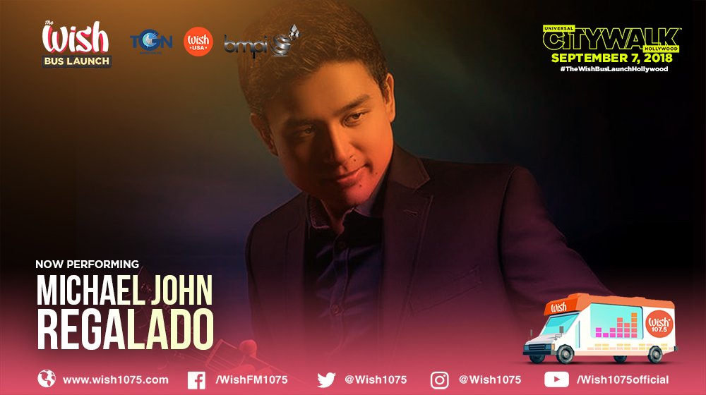 wish1075's tweet image. NOW PERFORMING: Singing heartthrob Michael Regalado performs the OPM song, "Sukob Na" live at the @CityWalkLA!

#TheWishBusLaunchHollywood