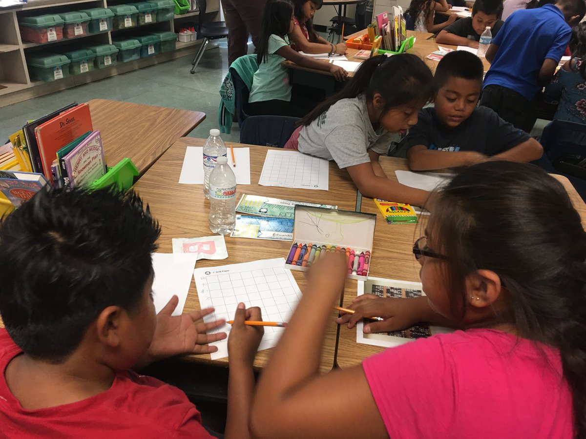 ⁦<a href="/RamonaSchool/">Ramona Elementary</a>⁩ ⁦<a href="/OxnardSD/">OxnardSD</a>⁩ 3rd gr Ss working together to graph #s of cars. Activity from Mindset Mathematics. ⁦<a href="/joboaler/">Jo Boaler</a>⁩ Amazing materials