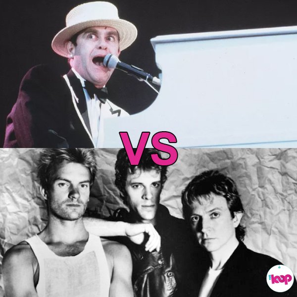 TheLoopAu's tweet image. It's going down to the wire in this week's Loop Off between Elton John and The Police!

Every vote will count...so make your voice heard and decide our final song:
#LoopOffElton - I'm Still Standing
#LoopOffPolice - Every Breath You Take