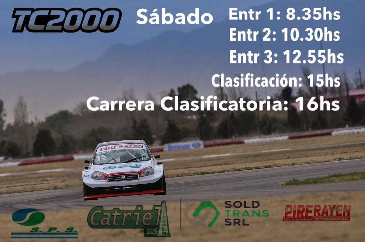 GastonCabrera95's tweet photo. Cronograma del @TC2000online Día Sábado #Lrteam https://t.co/4gAiMrD3UP