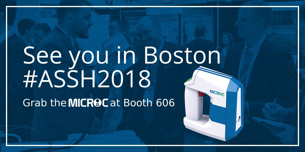 We are headed to 🍀#Boston in next week for @HandSociety  Visit us at booth 606 and grab the Micro C. You and see how it feels to have fluoroscopy in the the palm of your hands. #ASSH2018 #handsurgery #handsurgeon #medtech #fluoroscopy