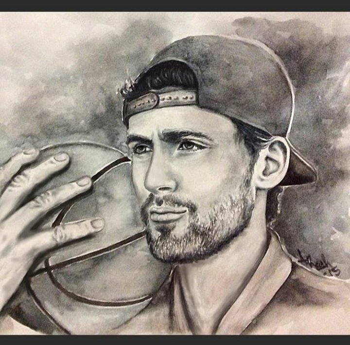   My watercolor painting of Kevin Love! Happy Birthday 