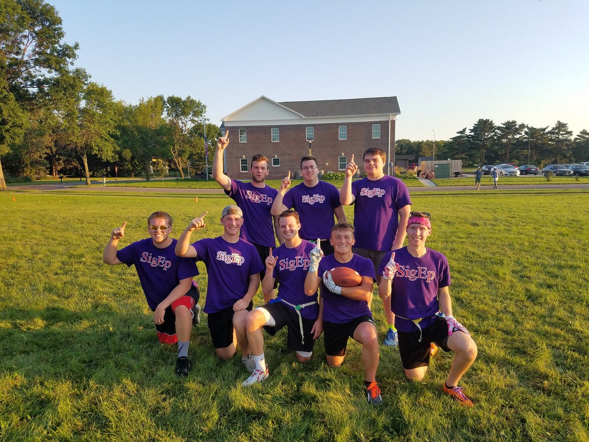 SigEpSDstate's tweet photo. First downs to touchdowns-That’s how we roll!Our guys clutched the championship! Thank you @axid_sdsu for throwing such an amazing event for a great cause!  #proudtobeasigep #VDBL https://t.co/Ht6kNAC0L7