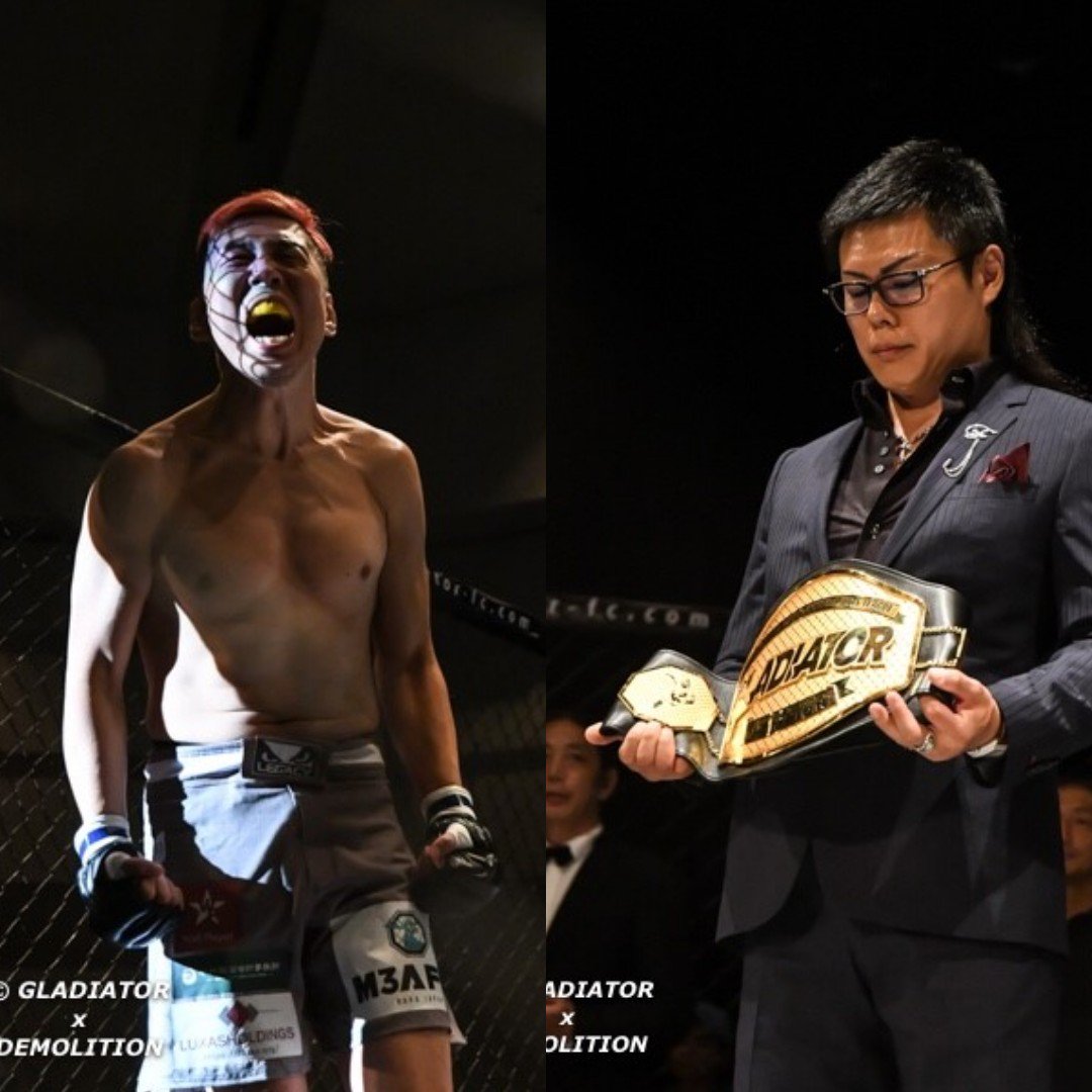 GLADIATOR_MMA_'s tweet photo. GLADIATORフェザー級タイトルマッチ 5分3R
×王者・大道翔貴(TEAM TED/GLADIATOR第2代フェザー級王者)
○挑戦者・MIKE(M3A FIT/元RISING ON第5代フェザー級王者)
判定2-1 
大道が契約体重を超過

MIKEが第3代 GLADIATORフェザー級王者

#MIKE #M3AFIT #GLADIATOR #DEMOLITION #BODYMAKER #MMA https://t.co/9GMTAJAQpt