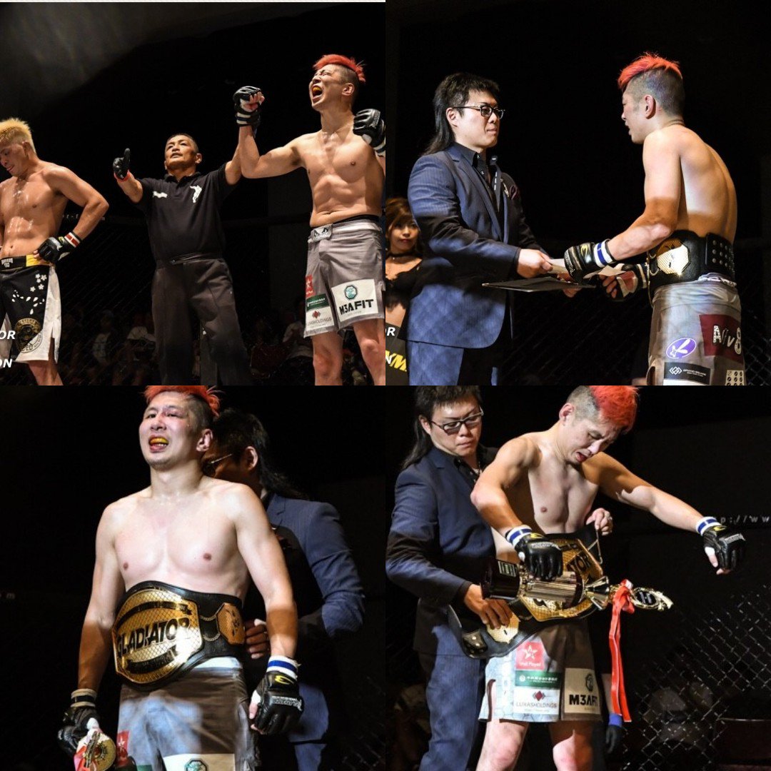 GLADIATOR_MMA_'s tweet photo. GLADIATORフェザー級タイトルマッチ 5分3R
×王者・大道翔貴(TEAM TED/GLADIATOR第2代フェザー級王者)
○挑戦者・MIKE(M3A FIT/元RISING ON第5代フェザー級王者)
判定2-1 
大道が契約体重を超過

MIKEが第3代 GLADIATORフェザー級王者

#MIKE #M3AFIT #GLADIATOR #DEMOLITION #BODYMAKER #MMA https://t.co/9GMTAJAQpt
