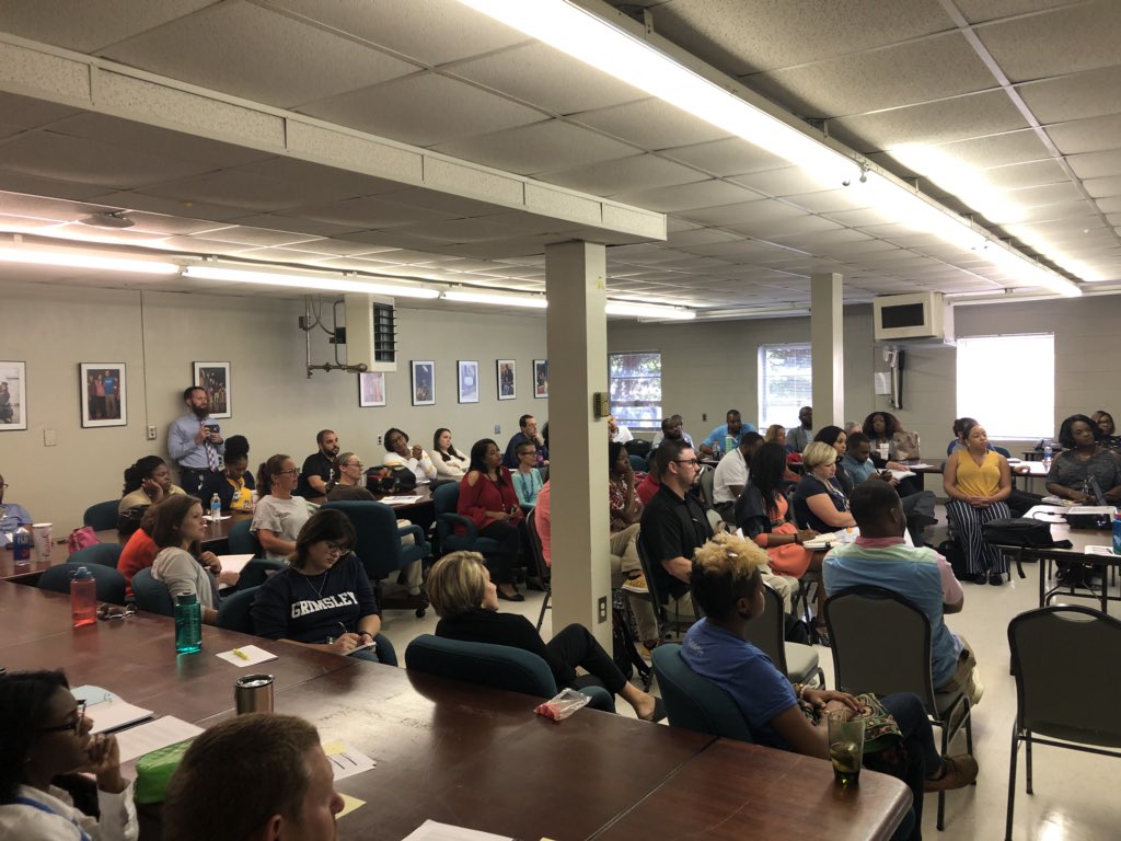 GCSACT's tweet photo. Thank you Shannon and LaShawn for giving Cohorts 25 &amp; 26 “Words  of Wisdom” at Orientation last night as they start their journey in GCS-ACT. https://t.co/eXq6ADn4oG