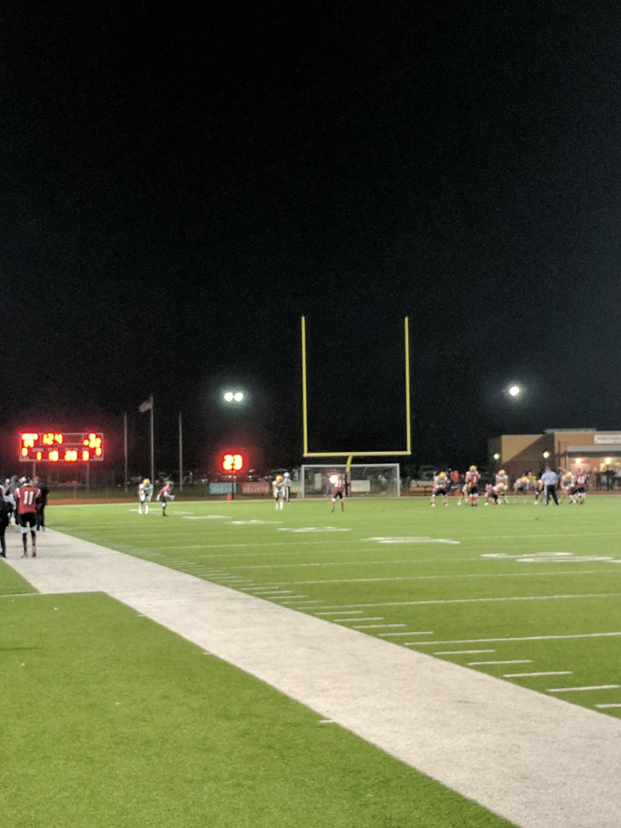 CoachMSmith1's tweet photo. We out here on a rainy night in Wichita trying to find the next great Kansasan to join the Pirate Revolution! #DreamU #HeightsvsBishopCarroll #KansasHSFootball https://t.co/j2kQofahK5