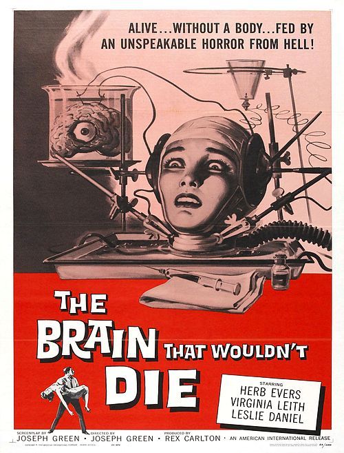 fcn_five's tweet photo. Tonight's movie ---> The Brain That Wouldn't Die. A mad doctor who develops a means to keep human body parts alive must eventually use his discovery on someone close to him - his girlfriend. 

https://t.co/eRk8q6GnLt https://t.co/XOGjhcfwgk