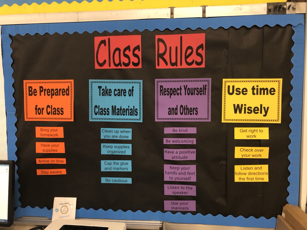 MsBDietz's tweet image. Final product! Two days in and I’m so impressed with this group.  #classrules #studentownership #groupwork #WO2World