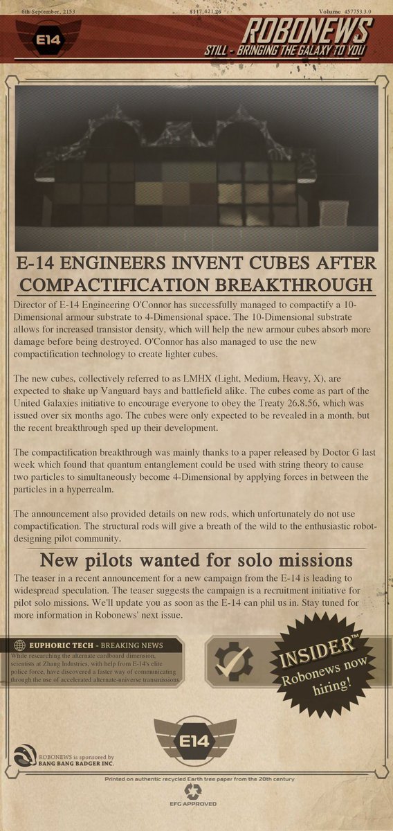 RobonewsR's tweet image. Two announcements from E-14! #robocraft #robonewsrc