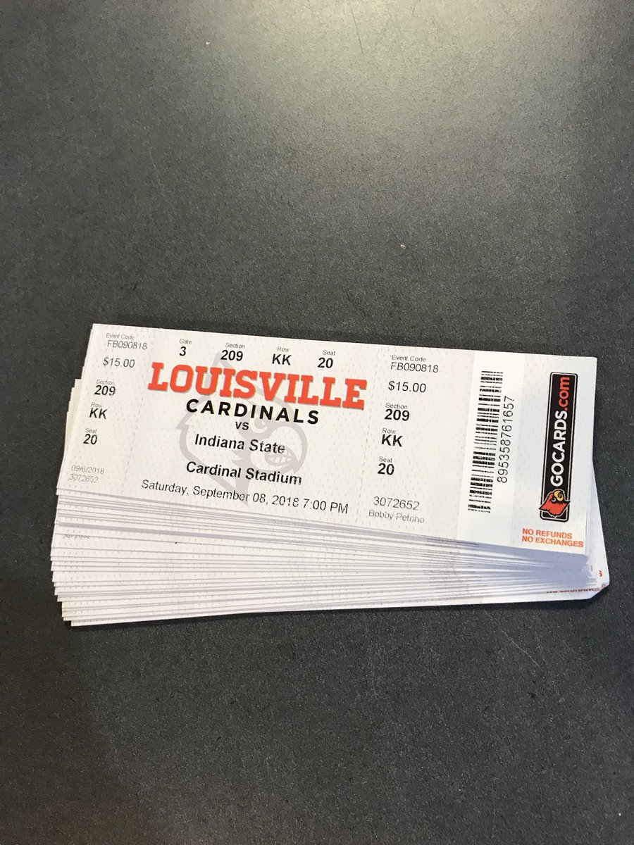 Shoutout to @CoachPetrinoUL for the tickets! Our brothers will be there #GoCards