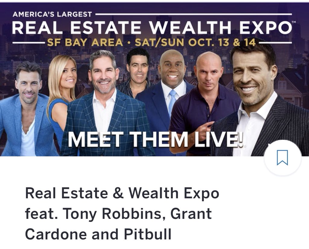 Image result for pitbull real estate wealth expo bay area tony robbins