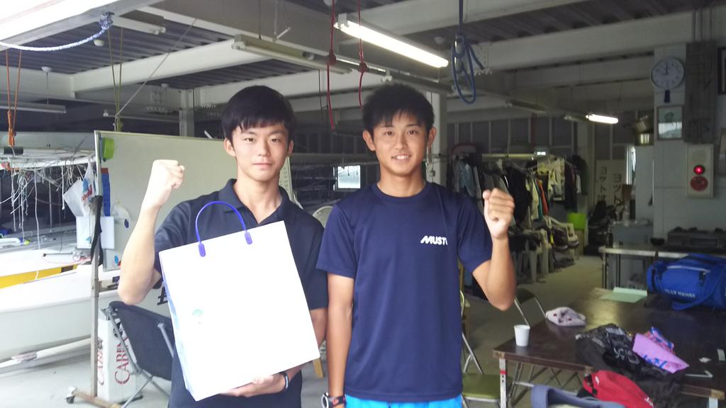 第73回国民体育大会「福井しあわせ元気国体」セーリング競技少年男子420級に出場する澄川選手と塩田選手の激励にきました。ペアを組んでまだ日が浅いですが、力を合わせて、上位入賞を目指して頑張って下さい‼️