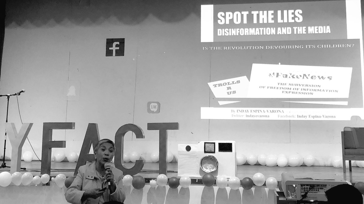 JBLC_Alabang's tweet photo. Inday Espina-Varona currently giving her speech about “Disinformation and Media”

#FactSessionInSBCA #CreatingLegmacy #SicParvisMagna https://t.co/W2Sn1h7Fw9