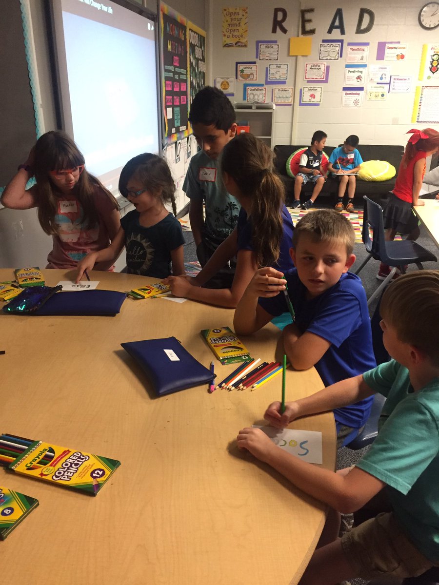 We were excited to have a visit from our 2nd grade buddies today. They helped us pick out our "one word" goal for the year!