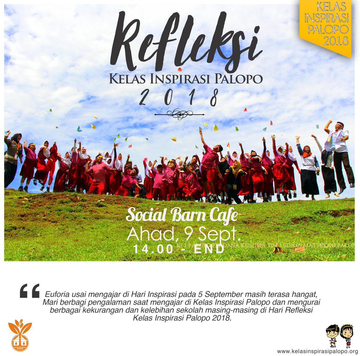 Dan...yg ditunggu-tunggu, #RefleksiKelasInspirasi juga akan berlangsung besok! 
＼(^o^)／
#KelasInspirasiPalopo
#KelasInspirasiPalopo2018
#KelasInspirasi
#KIP18