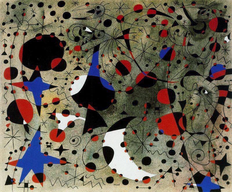 Arteymas_'s tweet photo. Joan Miró (1893-1983)
El canto del ruiseñor a media noche y la lluvia matinal. https://t.co/HeTM5gWZGc