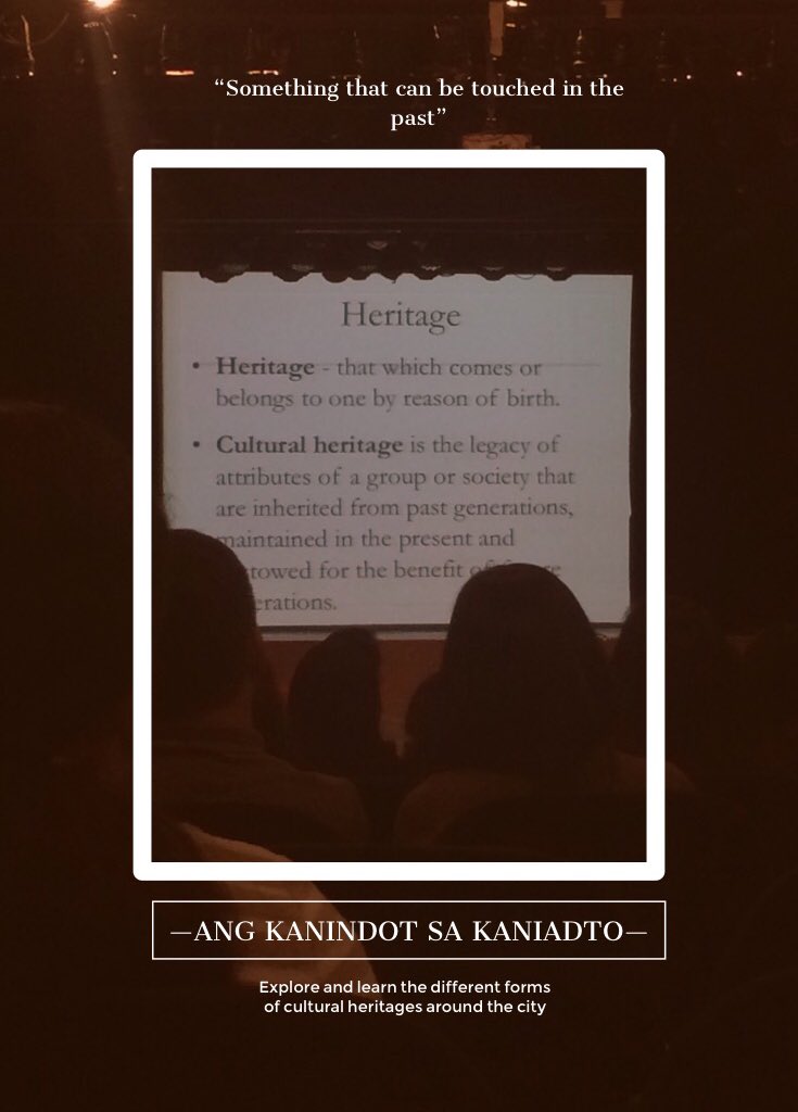 KKaniadto's tweet photo. HERITAGE— Totality of cultural property preserved and developed through time and passed on to prosperity. (RA 10066) 

~ Ang Kanindot sa Kaniadto 
10.05.18

#CulturalUnderstandingandAwareness
#ICTForSocialChange https://t.co/57WVdbD3ZG