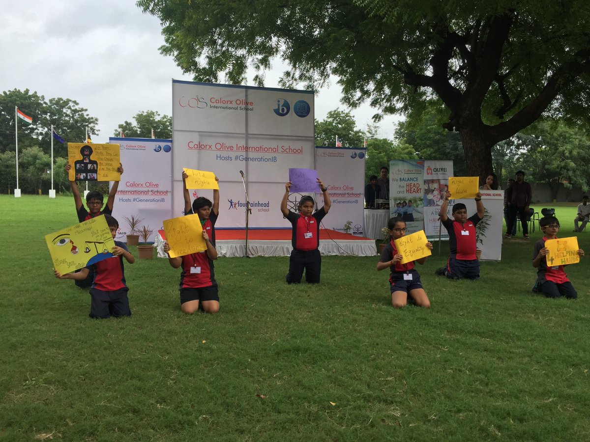 MariyamBaxamusa's tweet photo. Celebrating 50 years of IB #happybirthdayIB #weareIB #PYPGUJNET schools together had a grand celebration. Ss worked on challenges of the #generationIB @FSSurat @calorx @aischoolindia @navrachanas #SDGs #educationIB #environmentIB #equalityIN #nutritionIB @Monitasen https://t.co/xBGo6RPV0t
