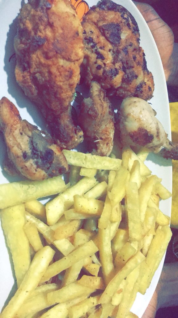 HotchopsK's tweet photo. Hi everyone. I’m new here and I run a small business. I’m here to serve you with the best garnished yam chips with pork chops/chicken 
Kindly retweet. My customers are on your timeline https://t.co/6Z3BnSxIFE