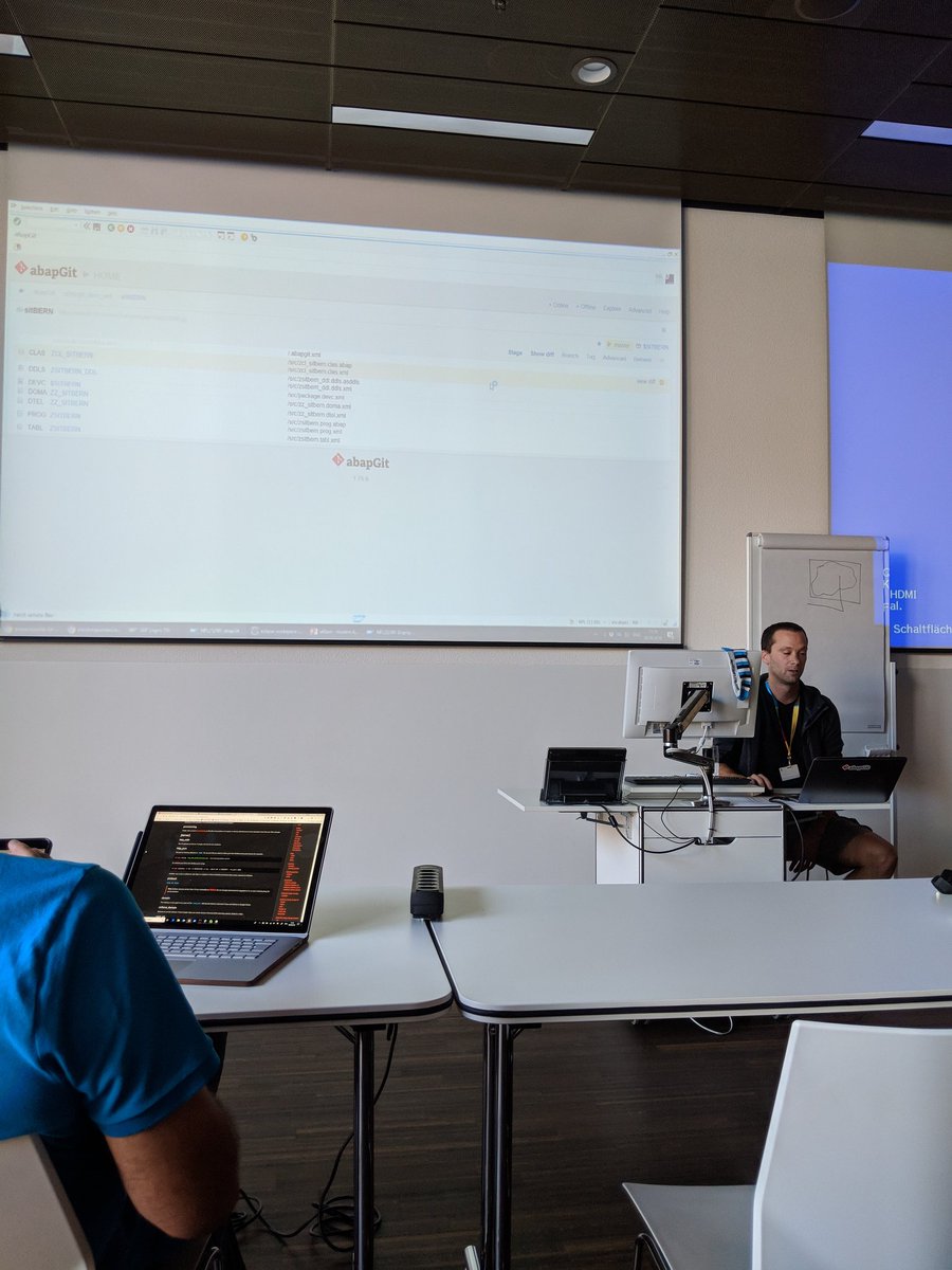 KoningsJohannes's tweet image. #abapGit live demo by @chris_guenter at #sitBERN.
It shows a good visibility of changes with the possibility to reset it easily.