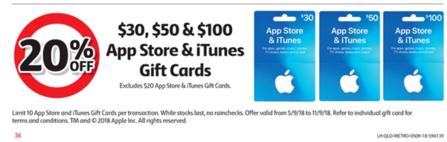 20x Flybuys Points On Apple Gift Cards Coles (2 Aug To Aug