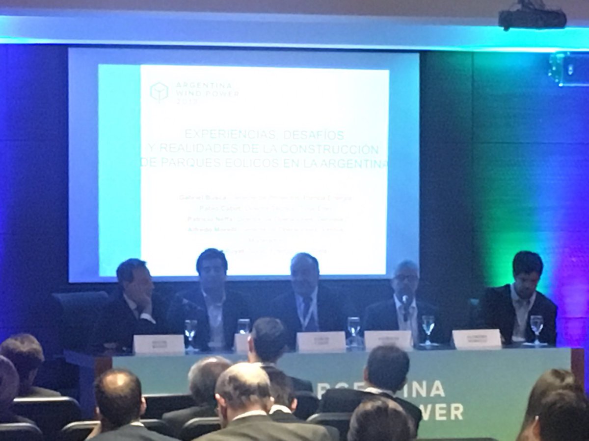 Muchas Gracias por la invitación a <a href="/ArgentinaWind/">ArgentinaWindPower</a> a moderar panel sobre los retos de construir parques eolico en Argentina #EnergíasRenovables hoy en Buenos Aires