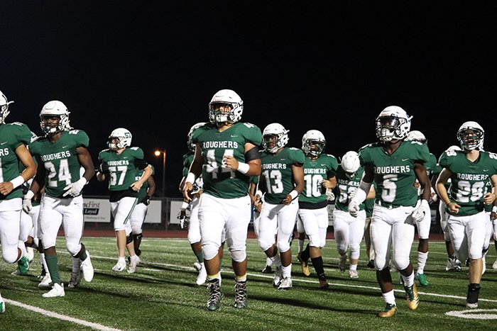 MuskogeeSchools's tweet photo. Great atmosphere at the Indian Bowl but the Roughers fall to No. 3 ranked Midwest City, 16-14. Muskogee travels to Putnam City West next Friday Night. #okpreps https://t.co/5rhvDnSk41