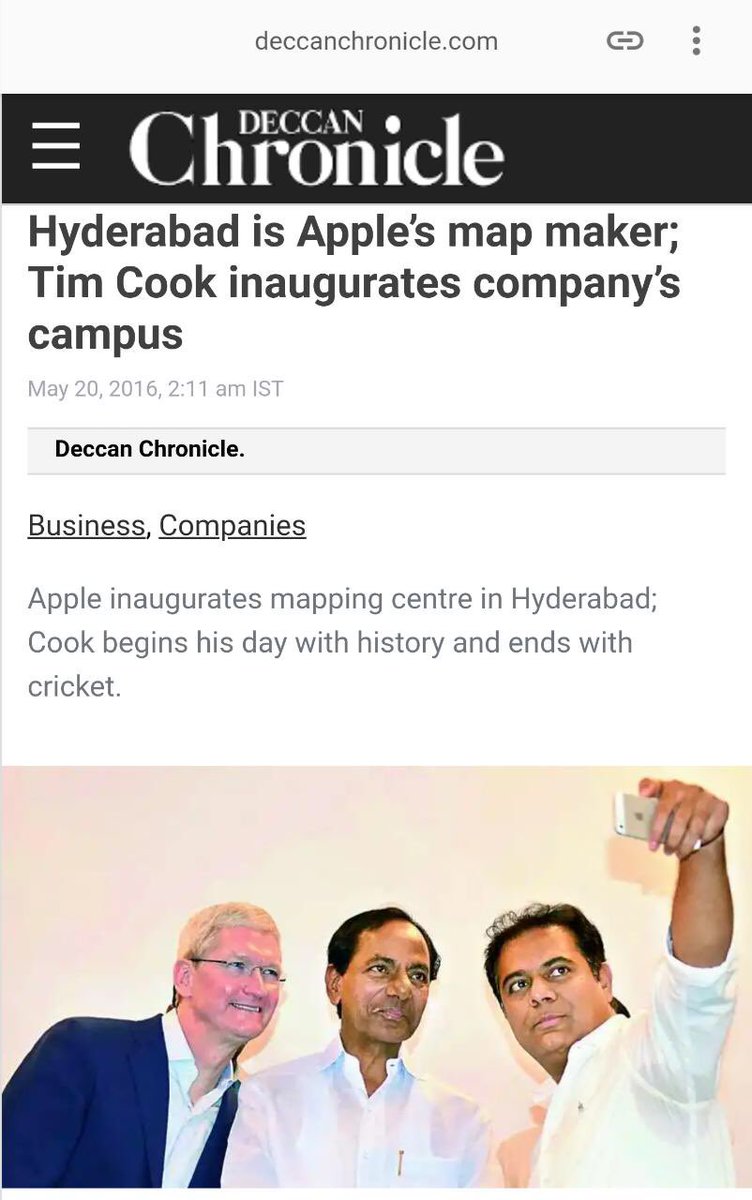 KTRBRS's tweet photo. This Gentleman who’s the AICC (aka Delhi Sultanate) incharge says something that only a Scamgress joker can say; Ignorance is bliss

FYI to all, Apple started operations in Hyderabad in August, 2016 &amp; currently employs 3,500 plus people which is their largest centre outside of US https://t.co/w1AzjZDsMl