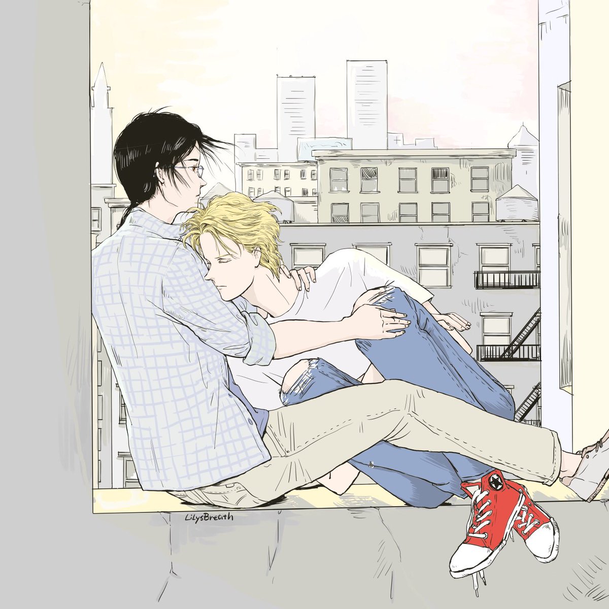 LilyAquamarine on X: “Netflix and chill?” #BANANAFISH #AU #A英   / X