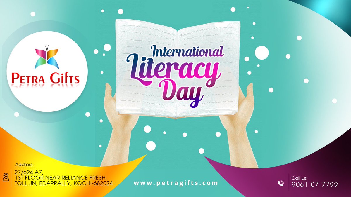 Happy International Literacy Day 2018 petragifts.com #HappyInternationalLiteracyDay #personalisedgifts #coporategifts #Petragifts