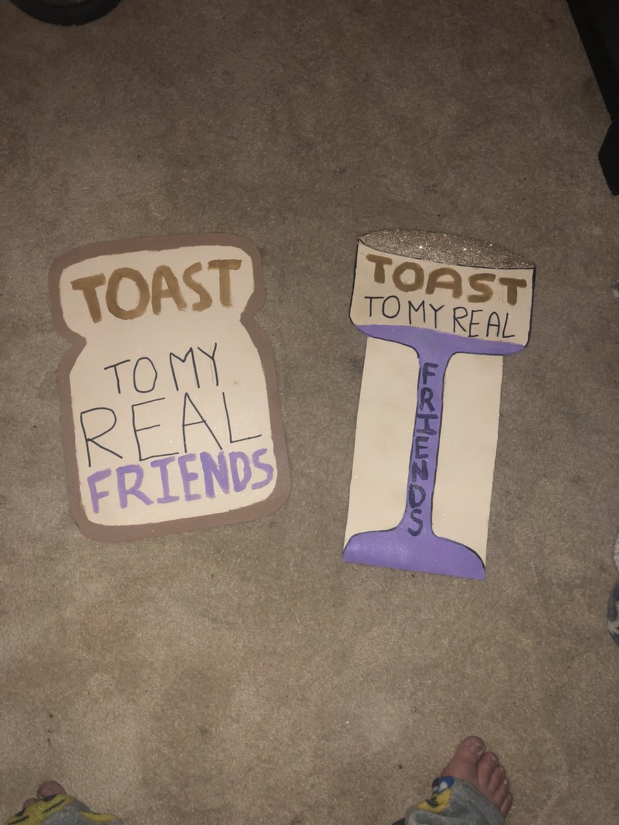 Signs ready for <a href="/taylorswift13/">Taylor Swift</a>! Can’t wait to see the girls in their shirts. #thisiswhywecanthavenicethings #heresatoasttomyrealfriends.