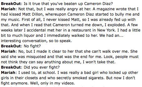 RT @jus10pr: Mariah Carey talking about beating Cameron Diaz’s ass (1999) https://t.co/1fEN5fXrD3