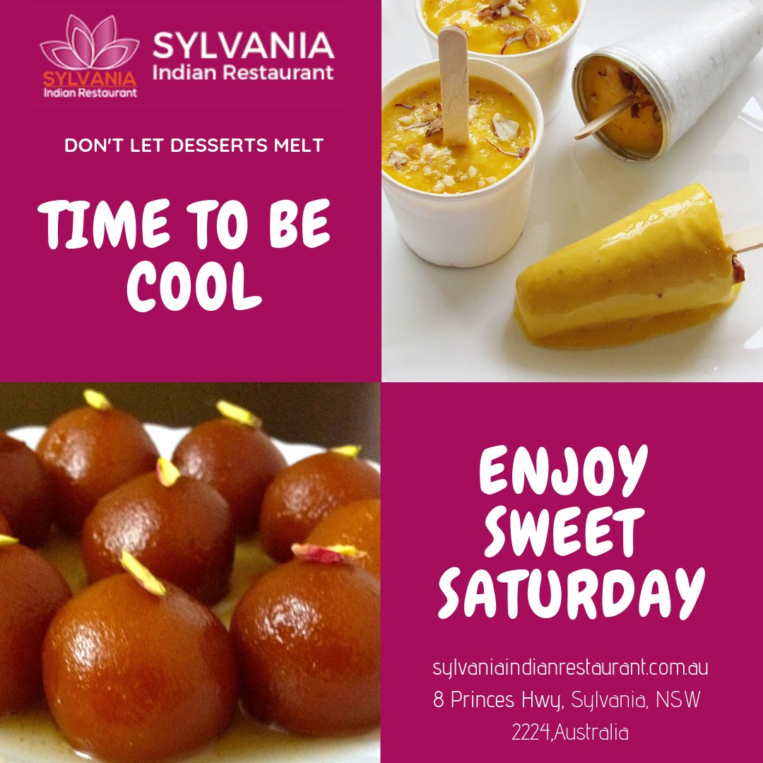 SylvaniaRestaur's tweet photo. #SylvaniaIndianRestaurant Time to be cool. Enjoy Sweet Saturday @SylvaniaRestaur https://t.co/GSkbmWHVtm