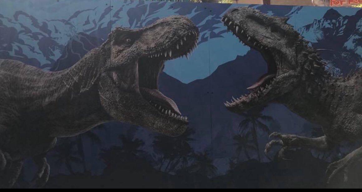 JurassicWorldKingdom on Twitter: "Rexy Vs Indominus Teased for new