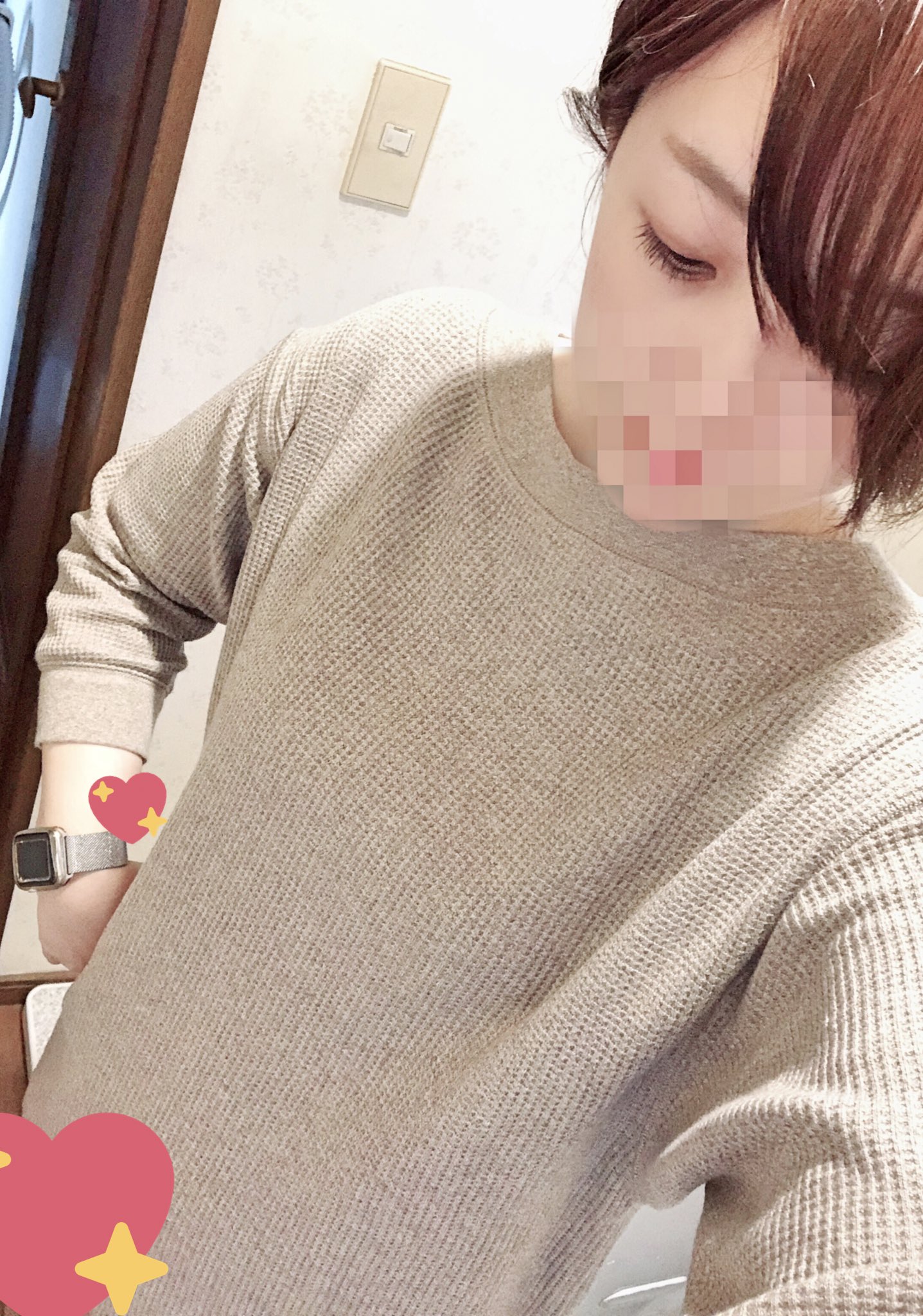 もなすけ 今日肌寒かったから Uniqloのワッフルクルーネックt 買ってから初めて着たけどめっちゃ着やすいね 私はデカいからlサイズにしたけどこれは小さめでもよかったかなーと思った デブには優しい ユニクロ Uniqlo ワッフルクルーネックt