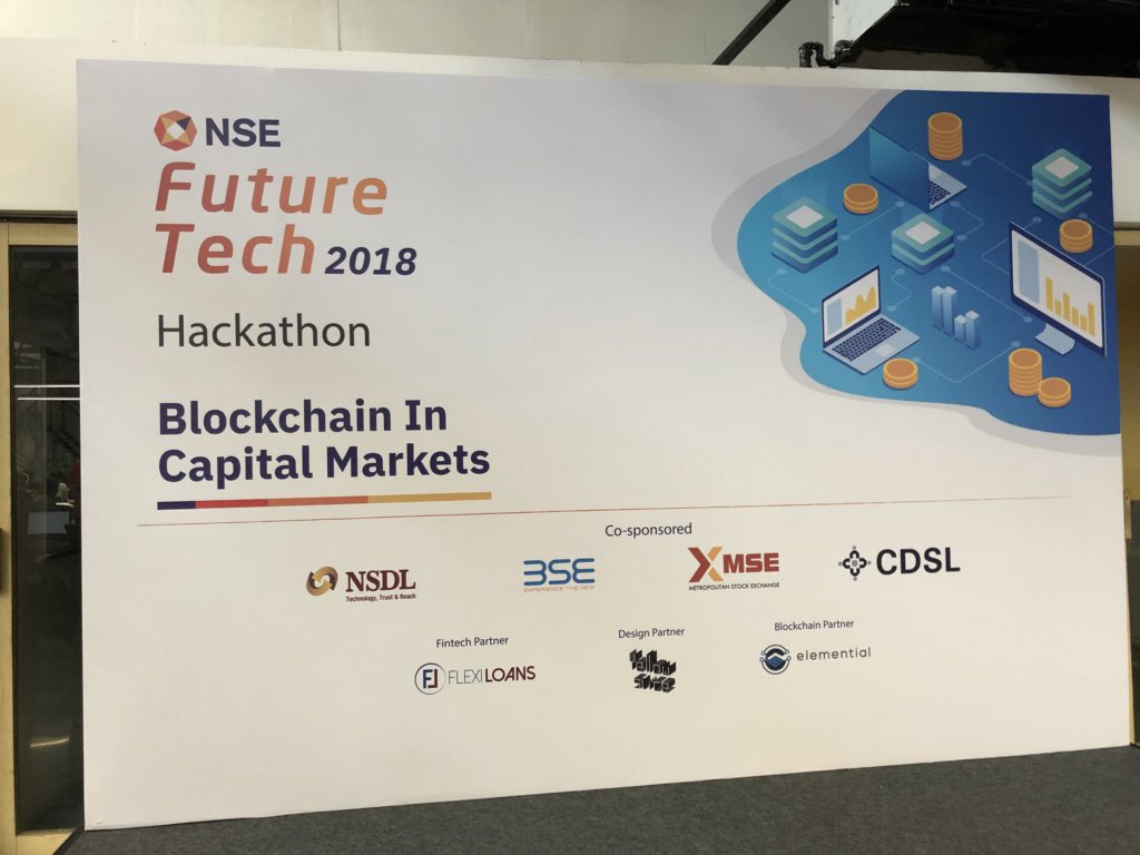 NSEHackathon's tweet photo. @NSEIndia is back with the second #NSEHackathon of 2018 -
 #Blockchain in #CapitalMarkets! https://t.co/HuZqsH58D7