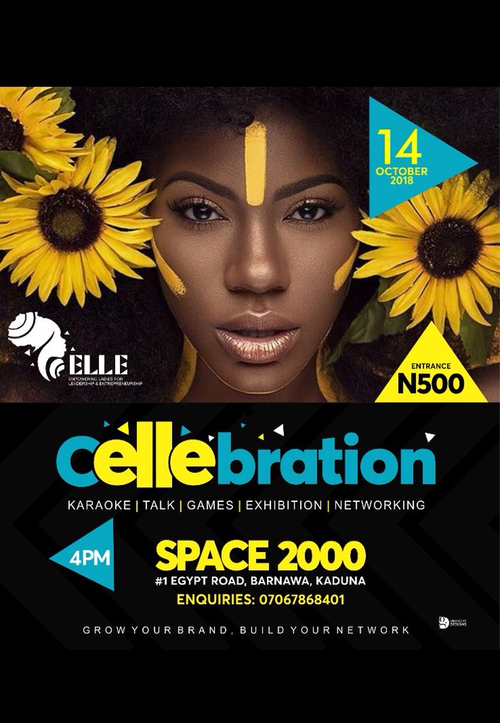 JudithCaleb_JCB's tweet photo. Ladies! This is for you! CELLEbration powered by @Weareelle.. don’t miss this opportunity to Network with other Ladies, Build your brand And share Ideas. 
Date: 14th October 2018 
Venue: space 2000 Barnawa Kaduna.. 
Book a space too! 🕺🏻🕺🏻 https://t.co/Jno7E7g94w