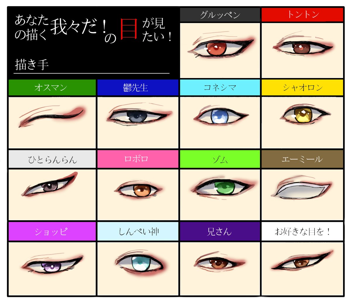 あなたの描くwrwrdの目が見たい