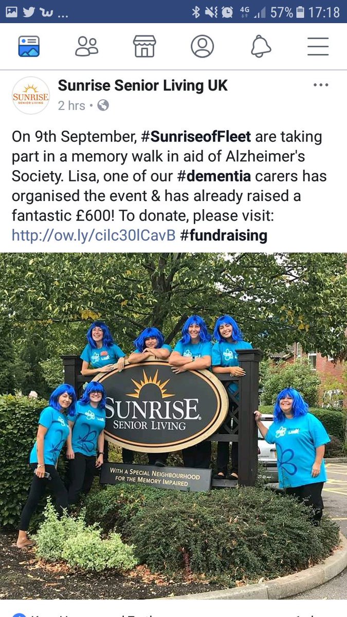 lisabaxter48's tweet photo. Really looking forward to walking with these amazing women tomorrow #memorywalk 💙 @L_to_the_P @SunriseSrLiving @alzheimerssoc @KaraHooper9 @Natalie260790 https://t.co/4szE569jpg
