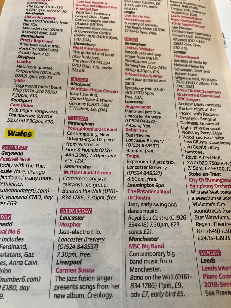 LancasterJazz's tweet photo. Hey we’re in the @guardian !!!
#LancasterJazz18

Thanks to John Fordham for the write up. 

See you at this year’s festival! https://t.co/W0lKOaNVhj