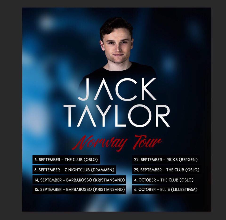 DJJackTaylor's tweet photo. So happy to announce my first ever Norway tour! You can find me in #Drammen #Kristiansand #oslo #Lillestrøm #Bergen this fall! https://t.co/sbRz8E4LpV