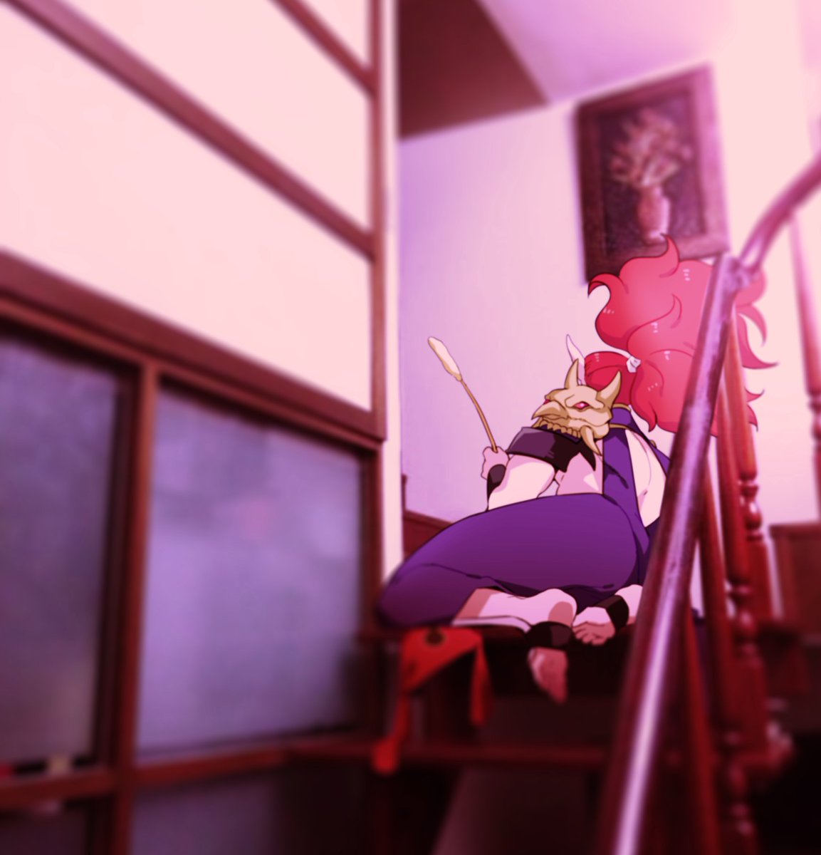 #陰陽師 #酒吞童子 
丟上這張家中吞後，我要來去畫一些違反社會道德的東西了(?