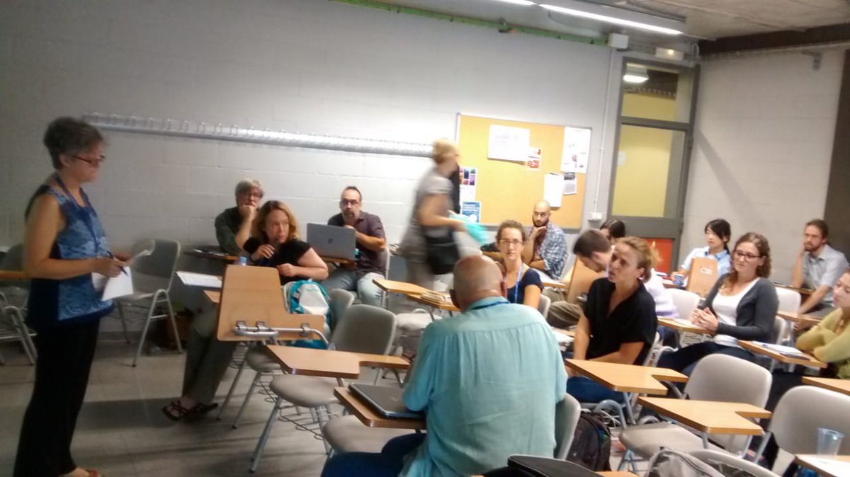 EAA2018's tweet photo. Querns and mills from Central and Eastern Mediterranean being discussed on #s426 #EAA2018 https://t.co/I1xUz4Epdc