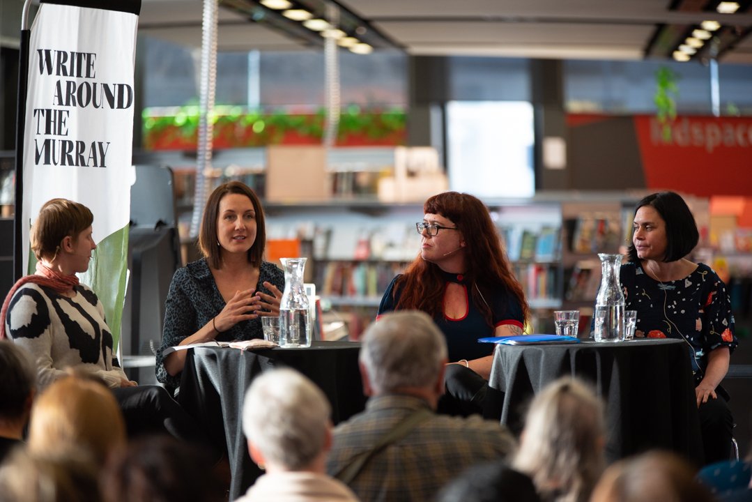 One of many amazing author panels today at Write Around the Murray in Albury that included <a href="/RijnCollins/">Rijn Collins</a> <a href="/TorreDeRoche/">Torre DeRoche</a> @MandyOrd @marksmith0257 Mark Brandy, Chris Hammer, Caroline Baum, Jessie Cole, Robert Hillman &amp; Marg Hickey #WAMAlbury writearoundthemurray.org.au